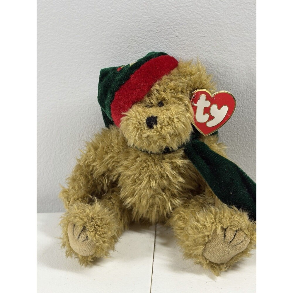 Ty Beanie Baby “Spruce” Vintage Christmas Bear 1998 Attic Treasures Jointed